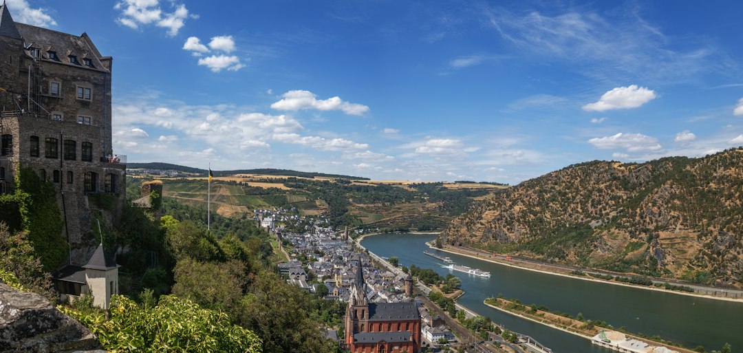 Castle overlooking a German river town illustrating historic territorial divisions