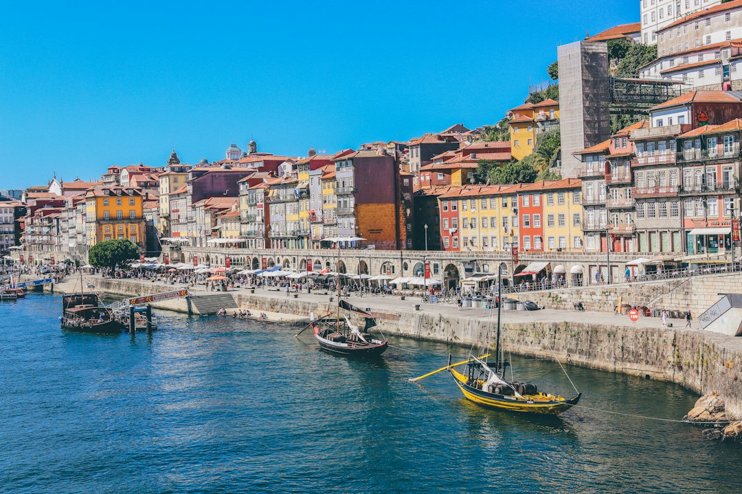 Historic cityscape in northern Portugal