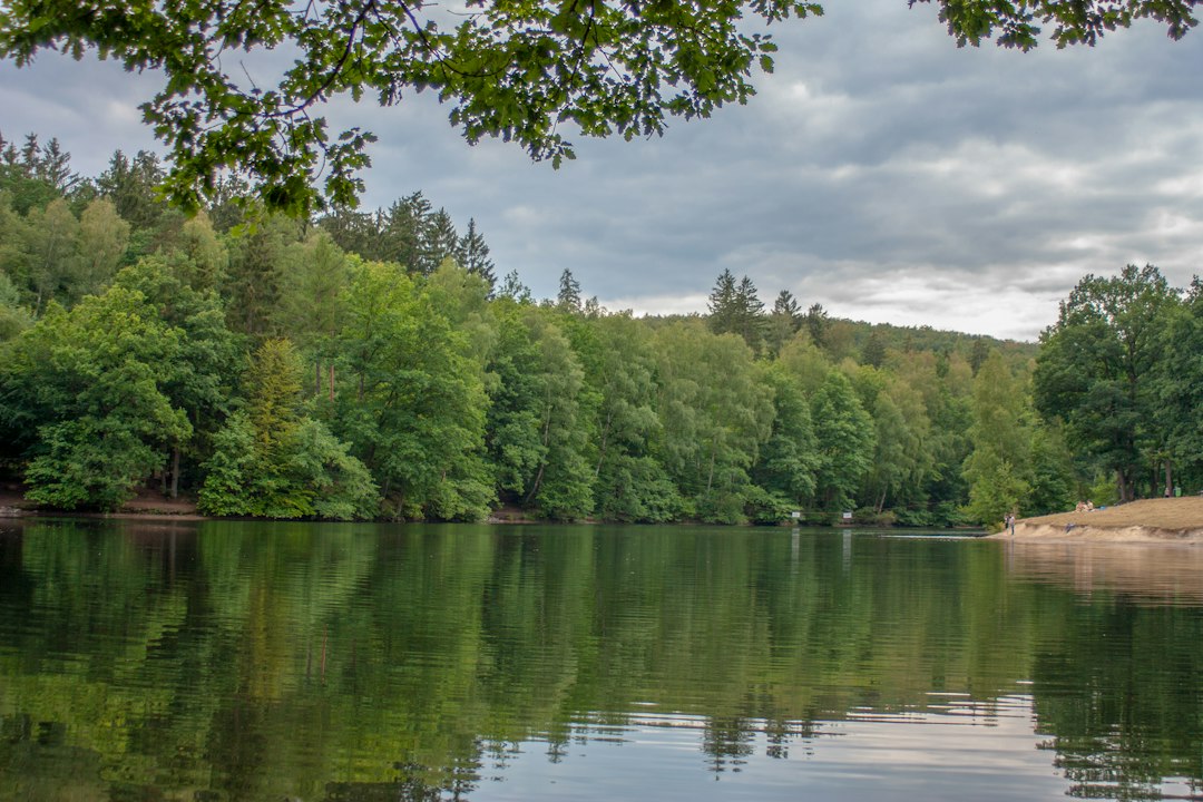 River landscape in Saarland, Germany
