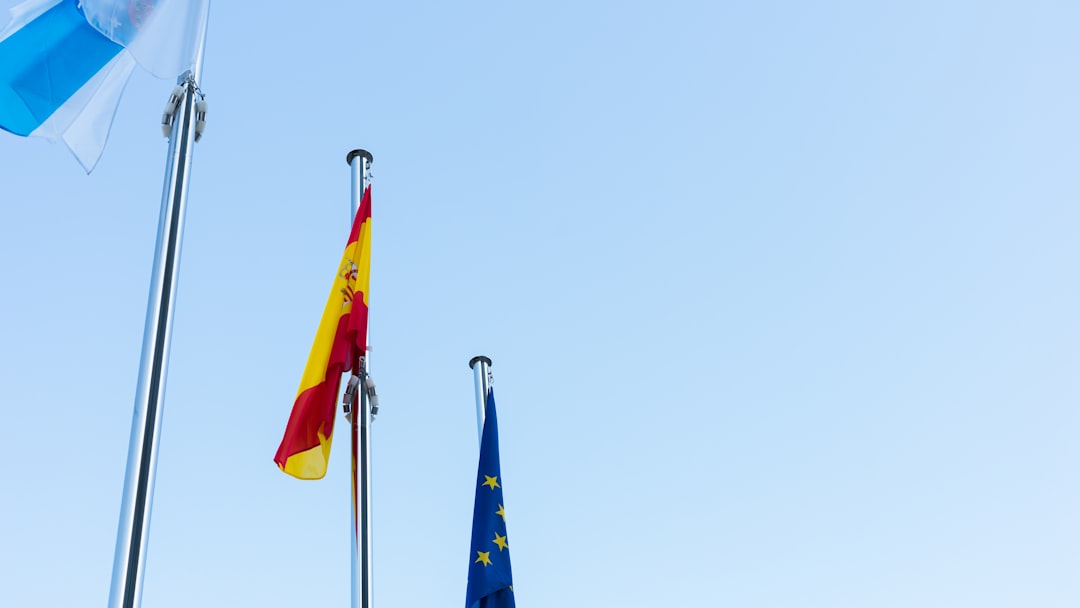 Spanish and European flags illustrating Spain's position within European security institutions